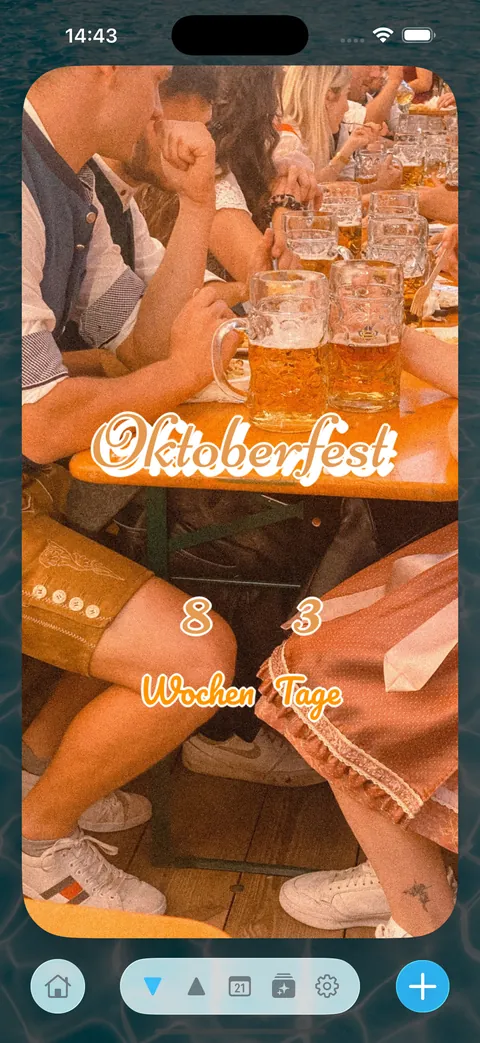 Eine Countdown-Karte in Good Tyms