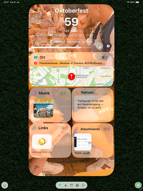 Dieselbe Karte auf dem iPad