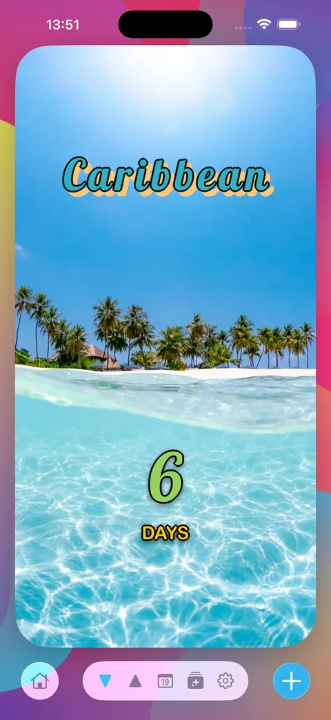 A countdown card in Good Tyms