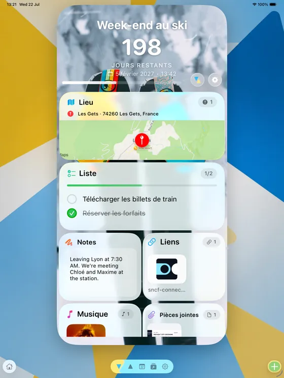 La même carte sur iPad