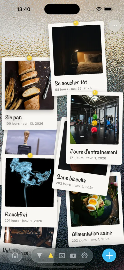 Des événements affichés en mur de polaroids