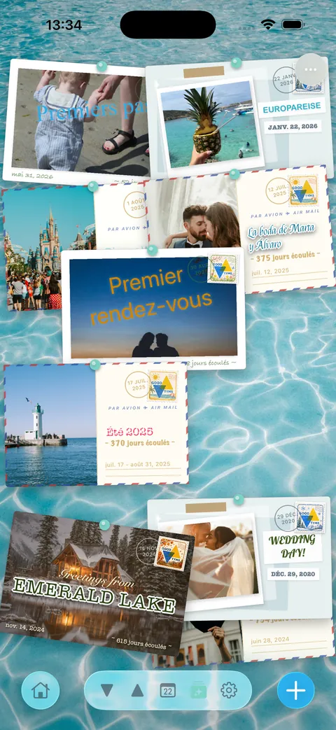 Des événements affichés en cartes postales