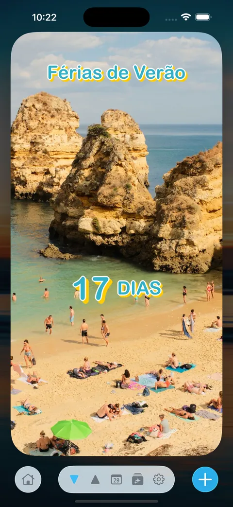 Um cartão de contagem decrescente no Good Tyms